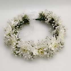 זר לבן לראש